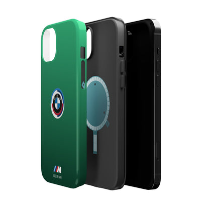 BMW G8X Isle of Man Green iPhone MagSafe Tough Case - 50 Jahre Logo and M Piping - AI Print Spot