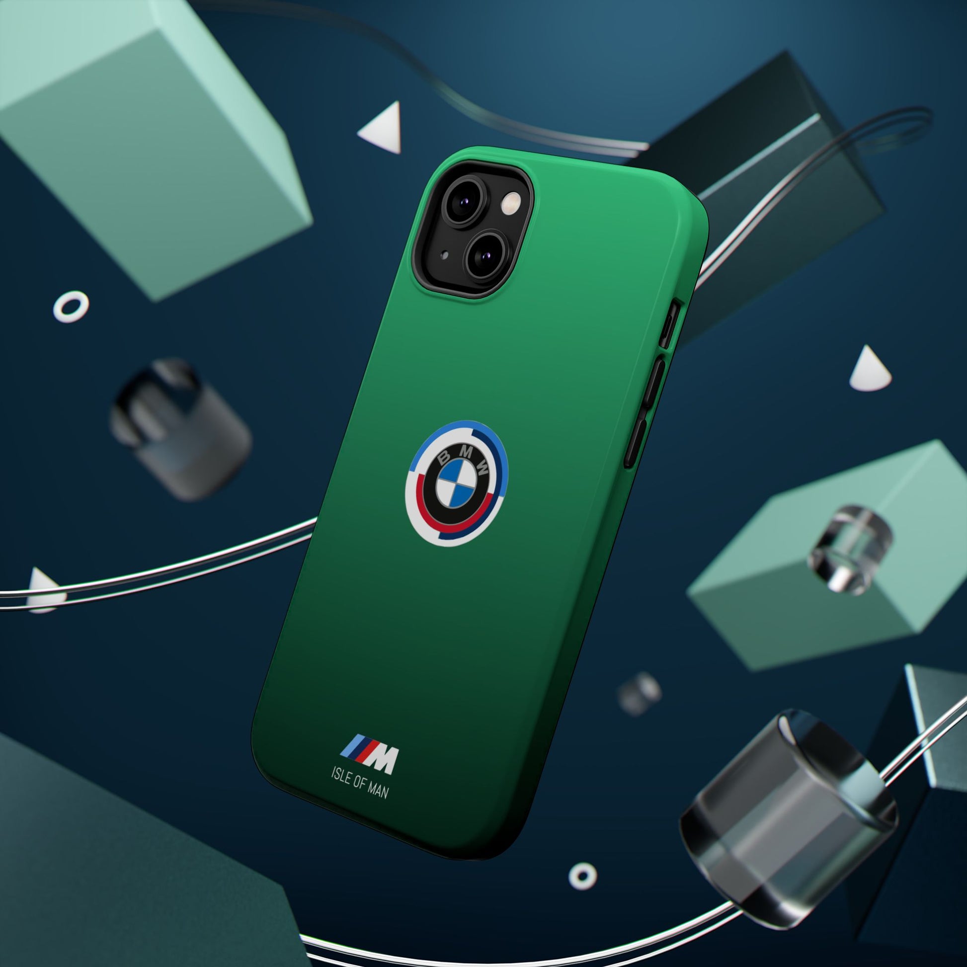 BMW G8X Isle of Man Green iPhone MagSafe Tough Case - 50 Jahre Logo and M Piping - AI Print Spot