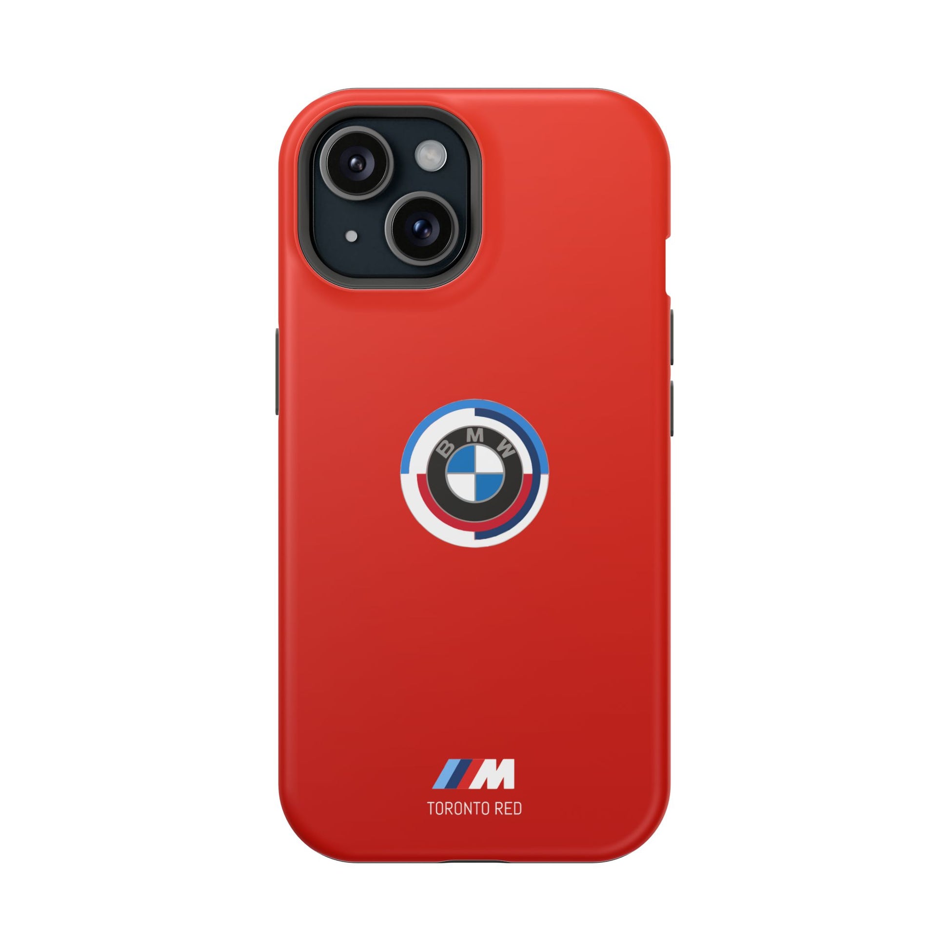 BMW G8X Toronto Red iPhone MagSafe Tough Case - 50 Jahre Logo and M Piping - AI Print Spot