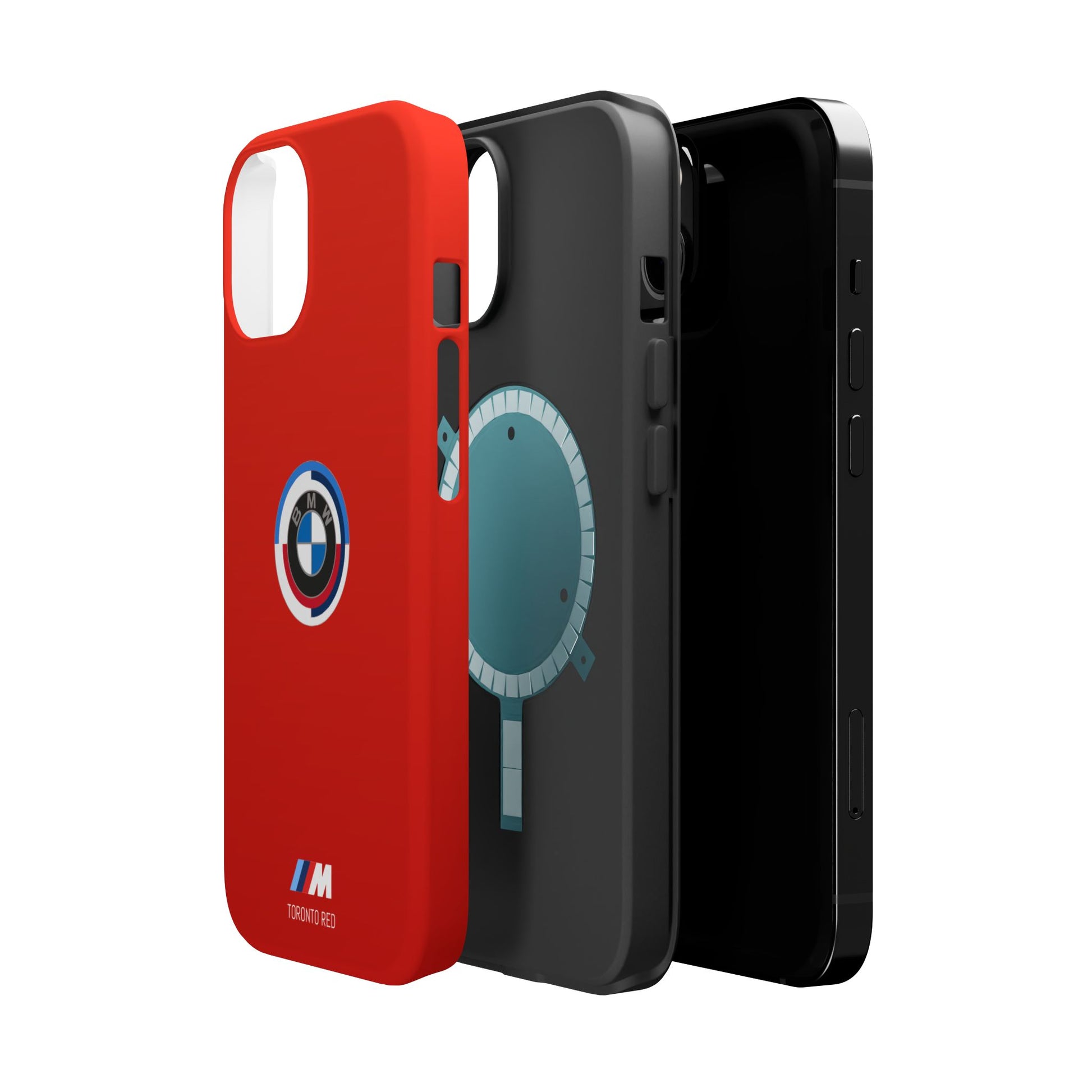 BMW G8X Toronto Red iPhone MagSafe Tough Case - 50 Jahre Logo and M Piping - AI Print Spot