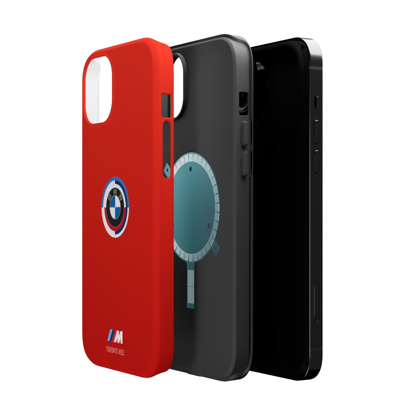 BMW G8X Toronto Red iPhone MagSafe Tough Case - 50 Jahre Logo and M Piping - AI Print Spot