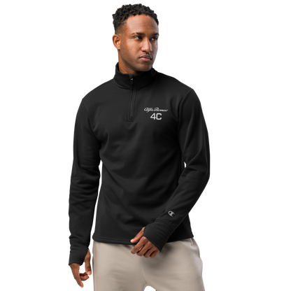 Champion Quarter Zip Pullover with Embroidered Alfa Romeo 4C Logo in White – Lightweight and Stylish Activewear - AI Print Spot