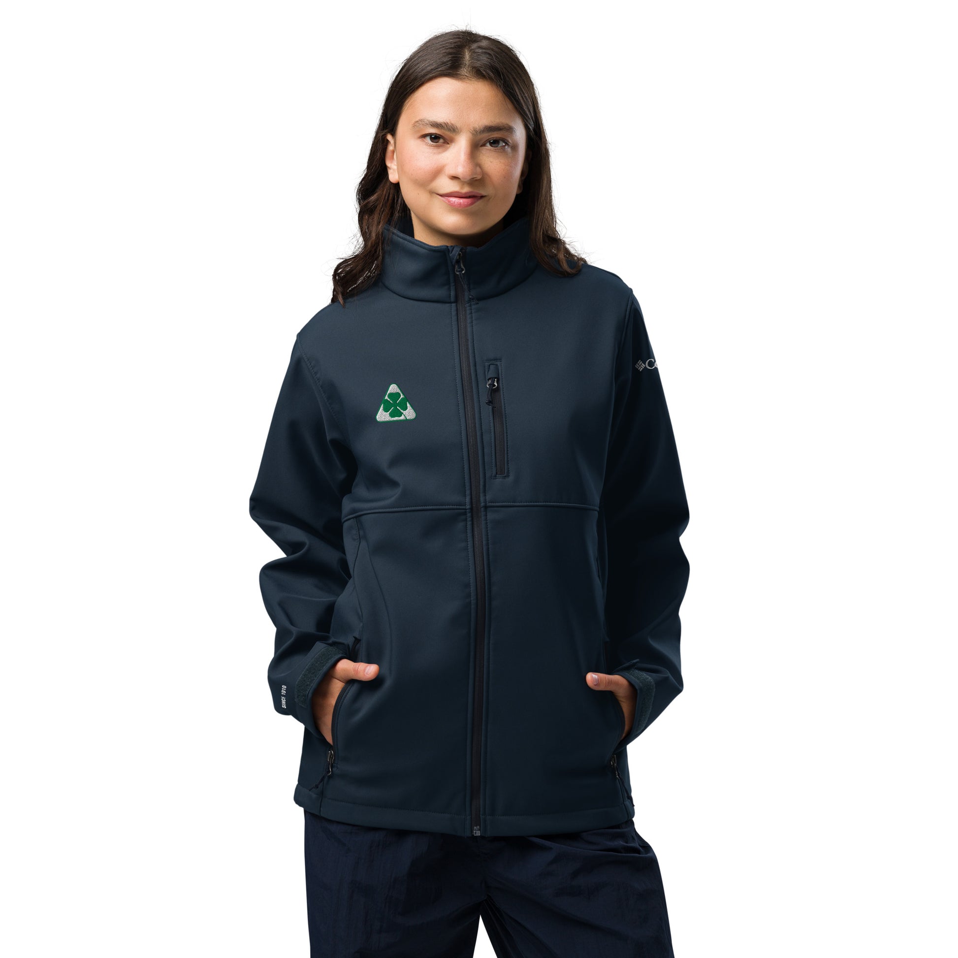 Columbia Soft Shell Jacket Embroidered with Alfa Romeo Quadrifoglio Verde | Alfa Romeo Script on Rear | Wind & Water-Resistant - AI Print Spot