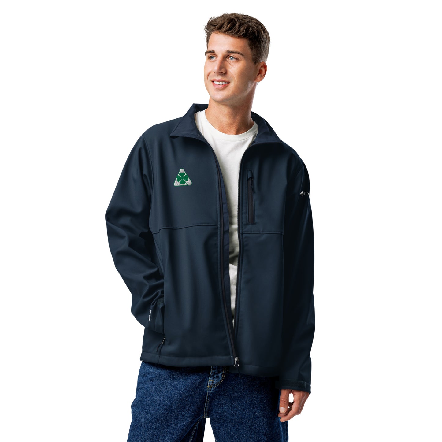 Columbia Soft Shell Jacket Embroidered with Alfa Romeo Quadrifoglio Verde | Alfa Romeo Script on Rear | Wind & Water-Resistant - AI Print Spot