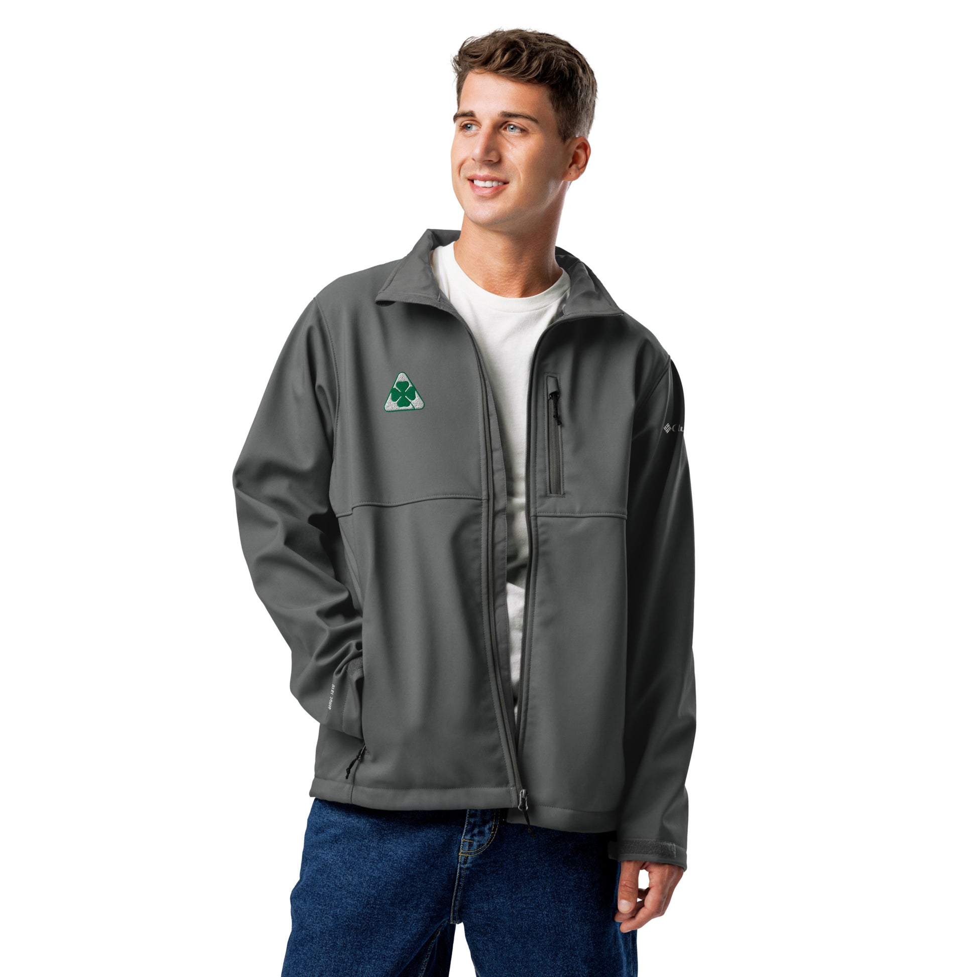 Columbia Soft Shell Jacket Embroidered with Alfa Romeo Quadrifoglio Verde | Alfa Romeo Script on Rear | Wind & Water-Resistant - AI Print Spot