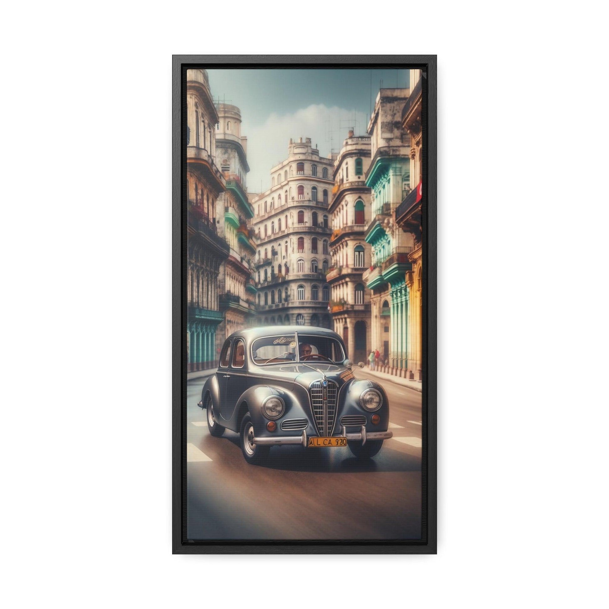 Cuban Nostalgia: Alfa Romeo 75 Vintage Edition Canvas Print - Vertical Canvas Print - AI Print Spot