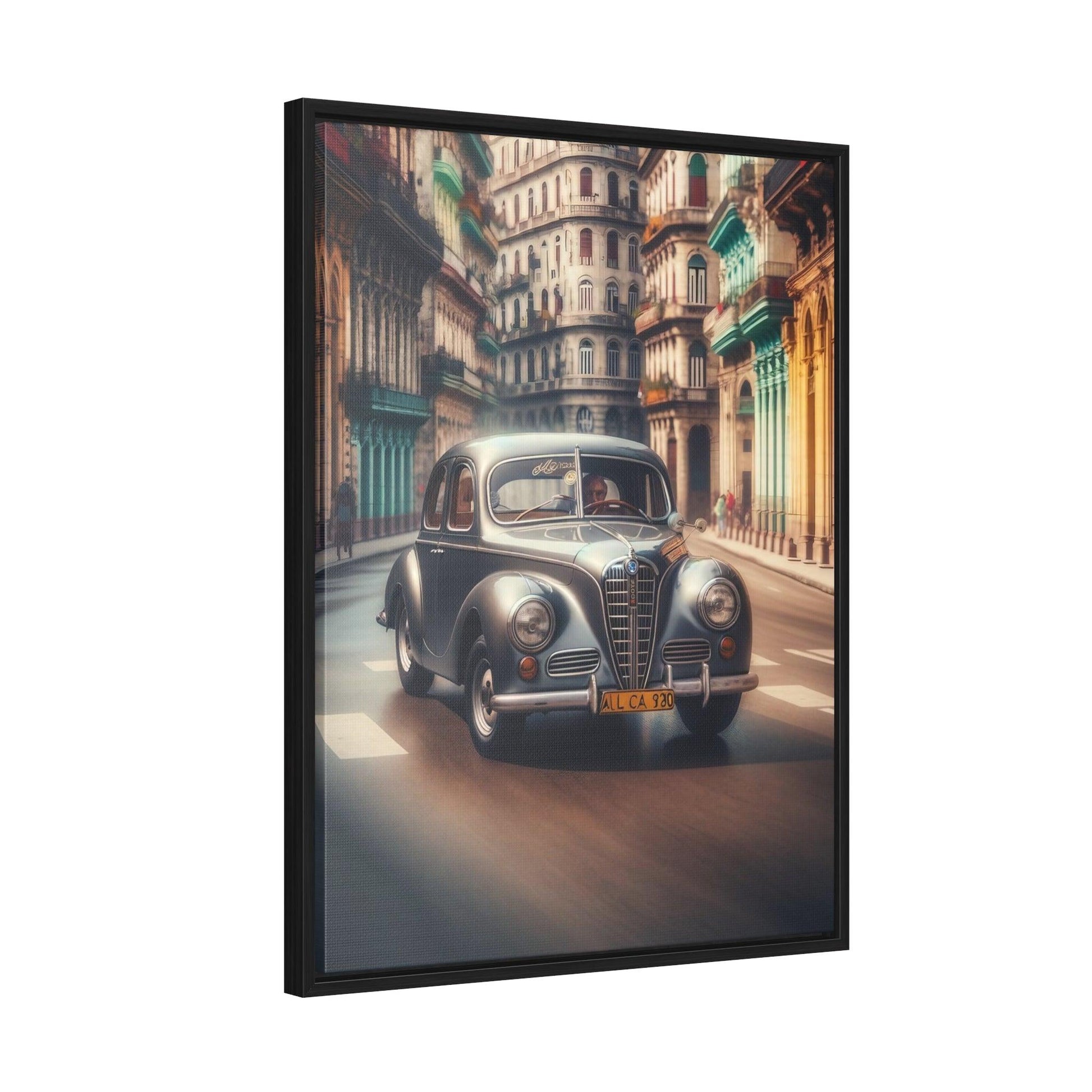 Cuban Nostalgia: Alfa Romeo 75 Vintage Edition Canvas Print - Vertical Canvas Print - AI Print Spot