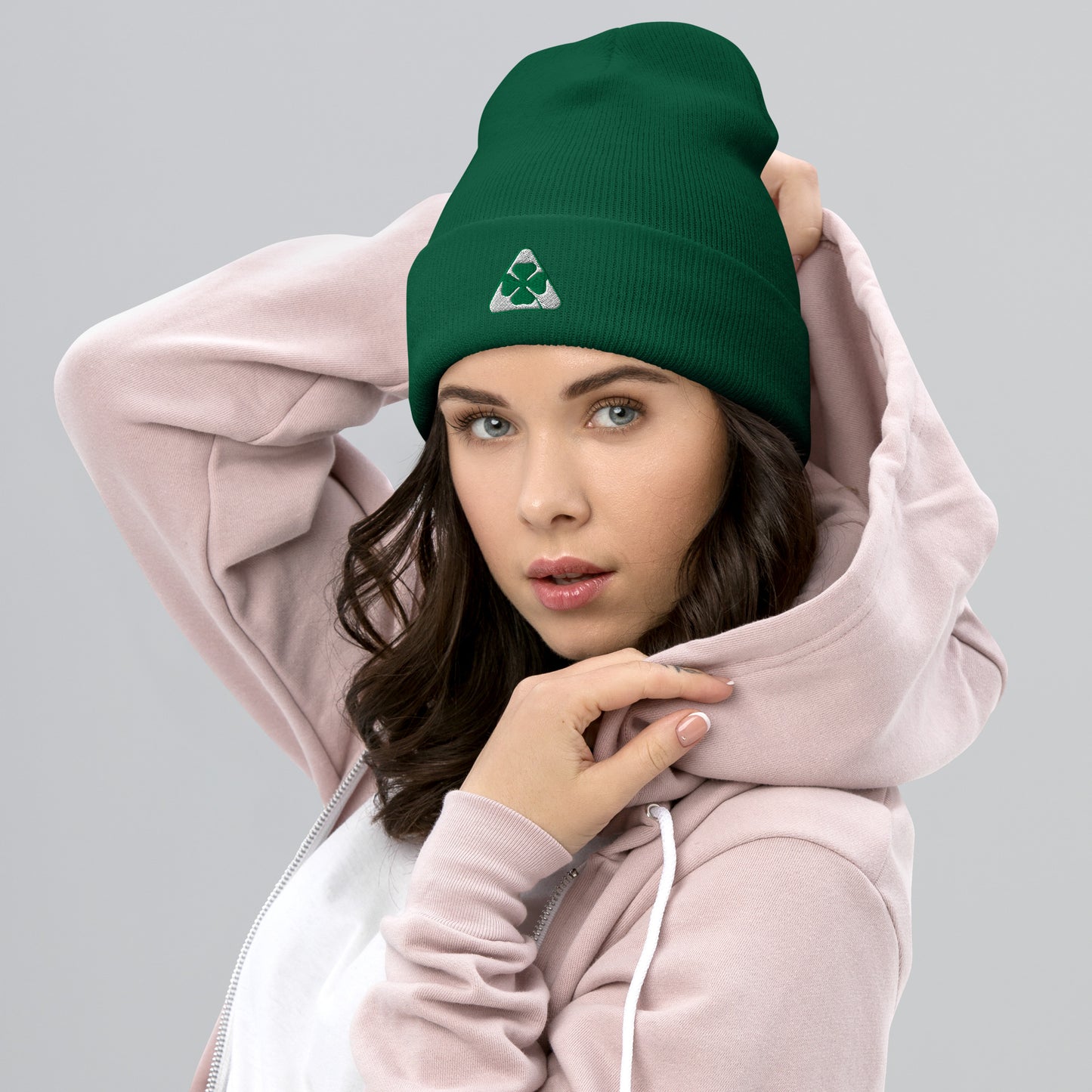 Alfa Romeo Embroidered Quadrifoglio Verde Cuffed Beanie | Unisex Style