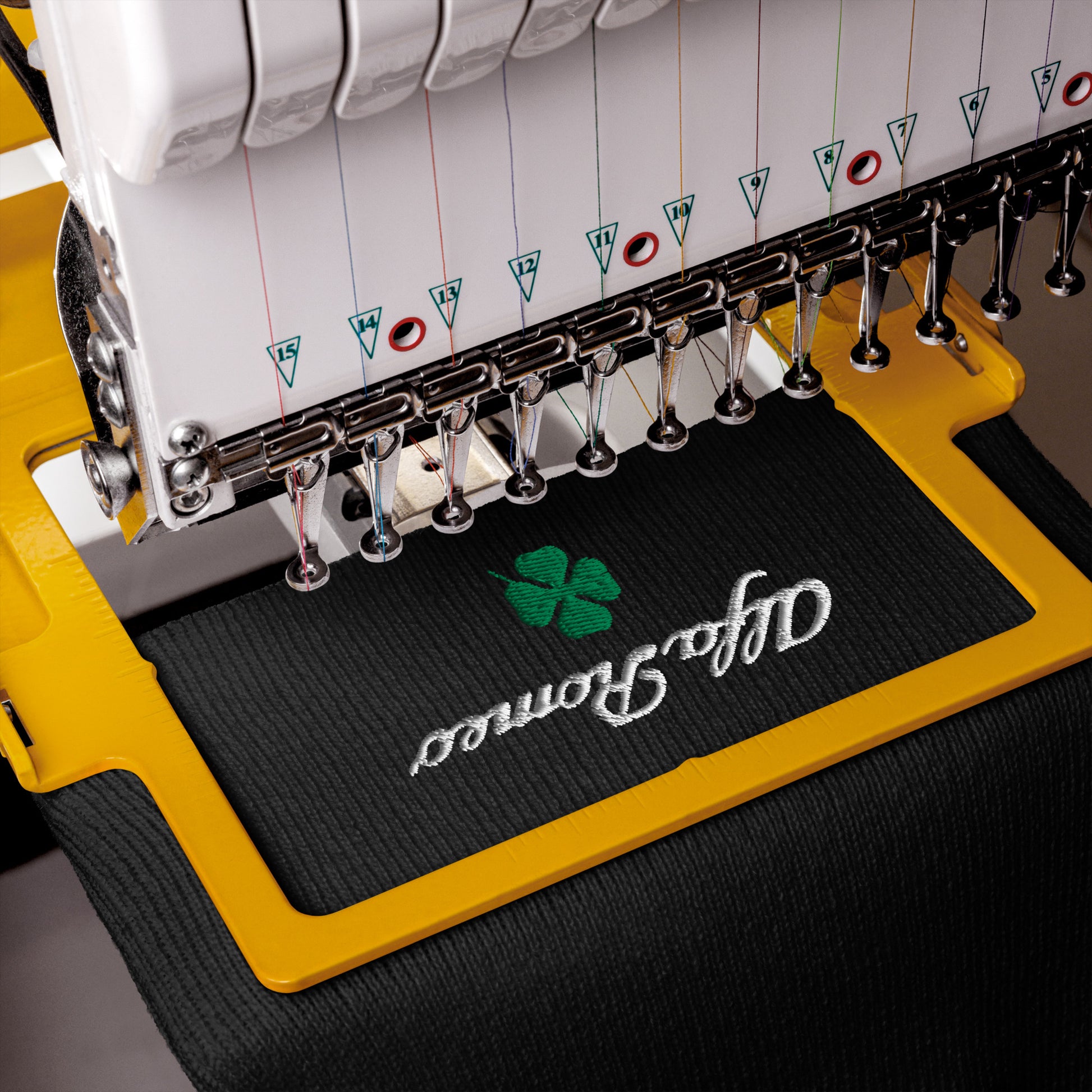 Cuffed Beanie with Embroidered Alfa Romeo Script and Quadrifoglio Verde - AI Print Spot