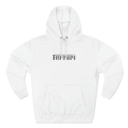 Ferrari Logo Hoodie by Lane Seven - Durable Cotton-Poly Blend True-to-Size Fit 3-Panel Fleece for Ferrari Enthusiasts - Minimalist Design - AI Print Spot