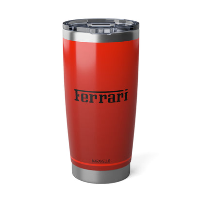 Ferrari Red 20oz Double Wall Insulated Stainless Steel Tumbler with Iconic Black Prancing Horse and Ferrari Script - AI Print Spot