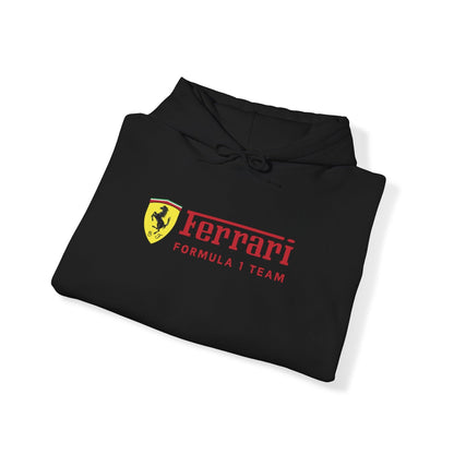 Ferrari Unisex Hoodie Heavy Blend™ - Cozy Comfy Sweatshirt - Classic Scuderia and Formula 1 Team - Gift for the Car Enthusiast - Red Logos - AI Print Spot