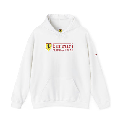 Ferrari Unisex Hoodie Heavy Blend™ - Cozy Comfy Sweatshirt - Classic Scuderia and Formula 1 Team - Gift for the Car Enthusiast - Red Logos - AI Print Spot