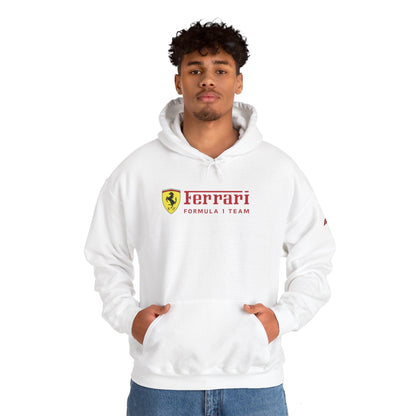 Ferrari Unisex Hoodie Heavy Blend™ - Cozy Comfy Sweatshirt - Classic Scuderia and Formula 1 Team - Gift for the Car Enthusiast - Red Logos - AI Print Spot