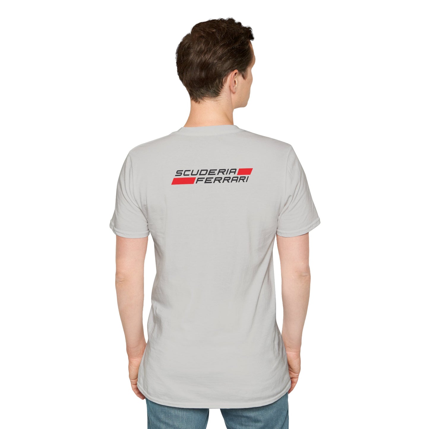 Ferrari Unisex Soft-Style T-Shirt - Prancing Horse & Scuderia Ferrari Logo - AI Print Spot