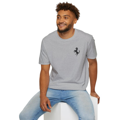 Ferrari Unisex Soft-Style T-Shirt - Prancing Horse & Scuderia Ferrari Logo - AI Print Spot