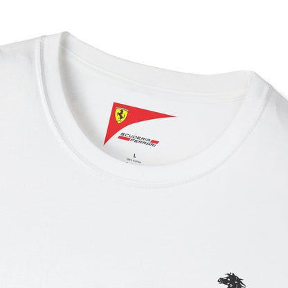 Ferrari Unisex Soft-Style T-Shirt - Prancing Horse & Scuderia Ferrari Logo - AI Print Spot