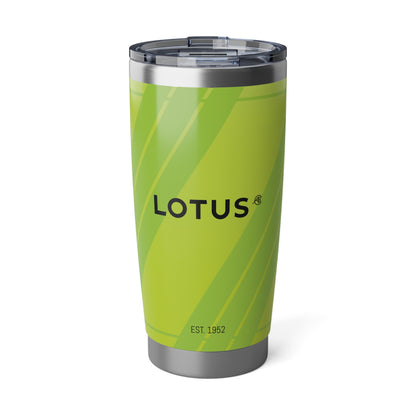 Lotus Toxic Green 20oz Tumbler with Lotus Logo and Elise Silhouette - AI Print Spot