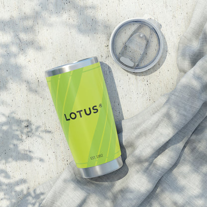 Lotus Toxic Green 20oz Tumbler with Lotus Logo and Elise Silhouette - AI Print Spot