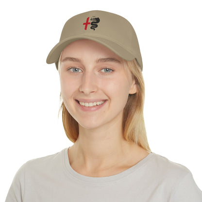 Low-Profile Baseball Cap with Alfa Romeo Biscione Snake & Cross in Multiple Colors - AI Print Spot