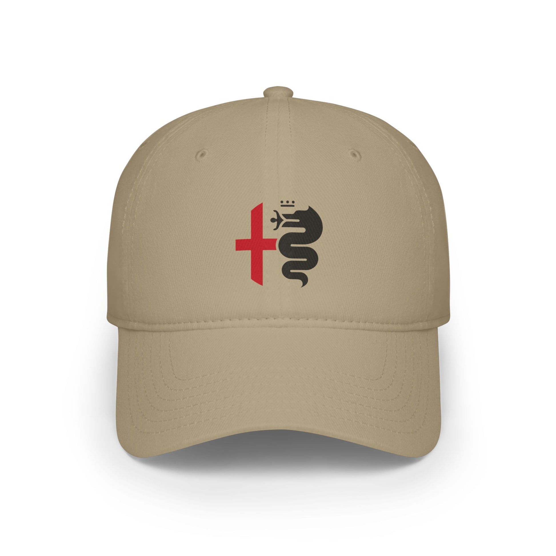 Low-Profile Baseball Cap with Alfa Romeo Biscione Snake & Cross in Multiple Colors - AI Print Spot