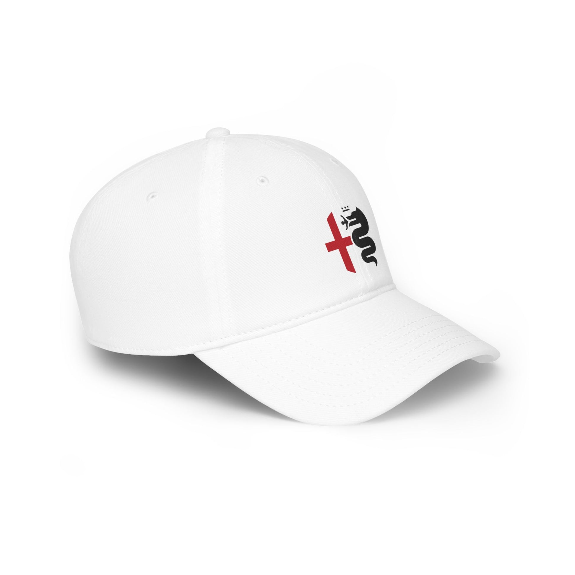 Low-Profile Baseball Cap with Alfa Romeo Biscione Snake & Cross in Multiple Colors - AI Print Spot