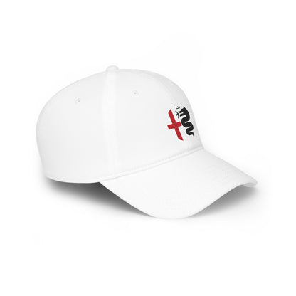 Low-Profile Baseball Cap with Alfa Romeo Biscione Snake & Cross in Multiple Colors - AI Print Spot