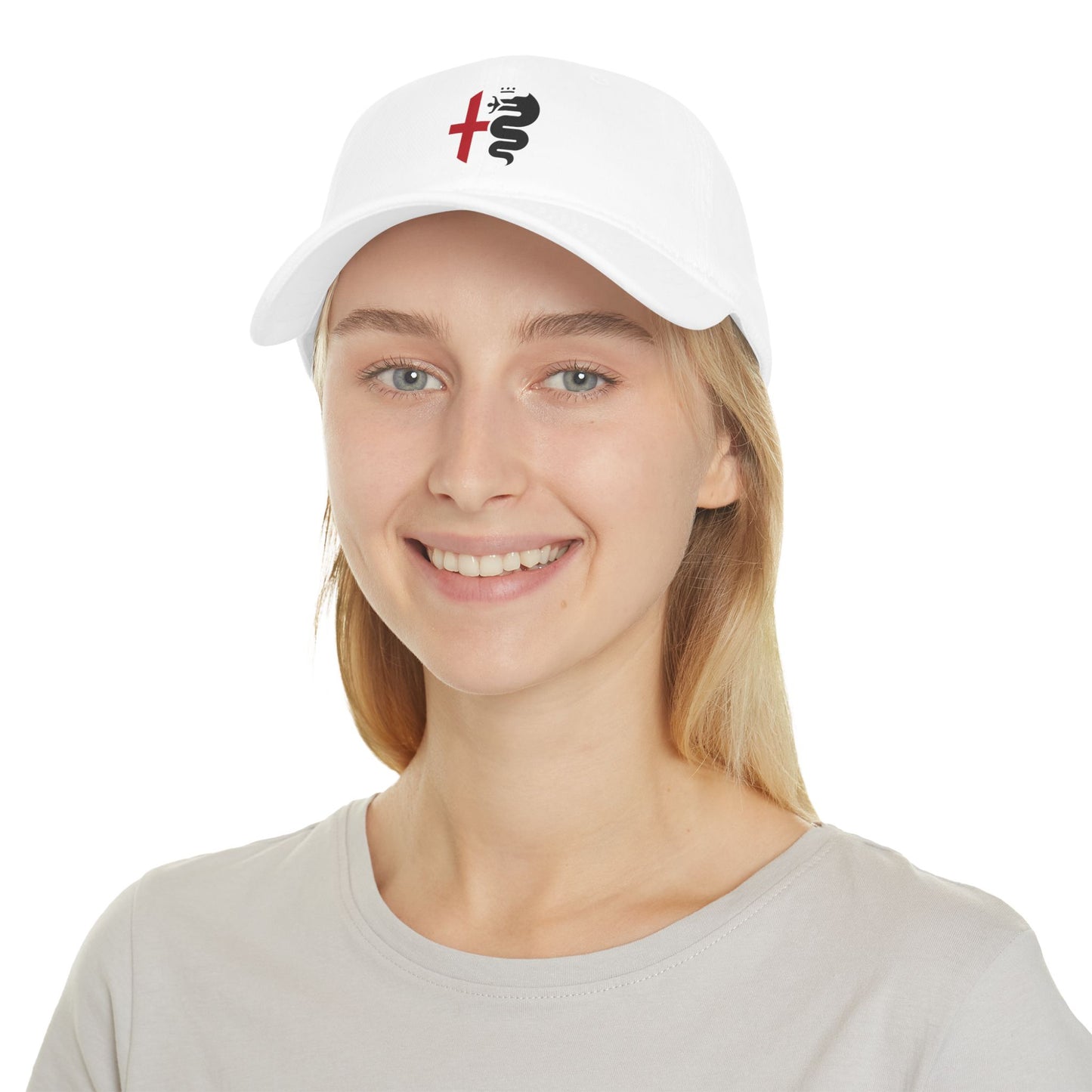 Low-Profile Baseball Cap with Alfa Romeo Biscione Snake & Cross in Multiple Colors - AI Print Spot