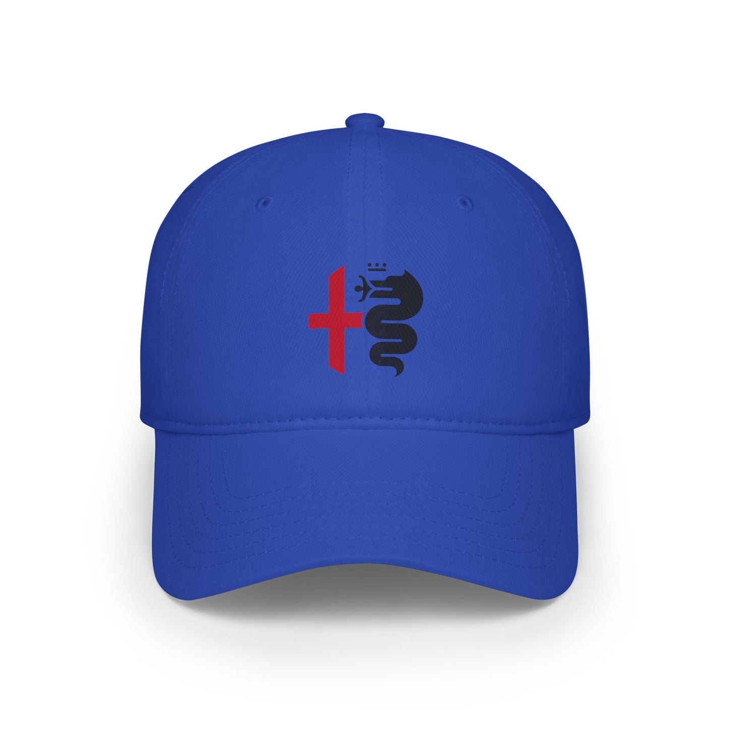 Low-Profile Baseball Cap with Alfa Romeo Biscione Snake & Cross in Multiple Colors - AI Print Spot