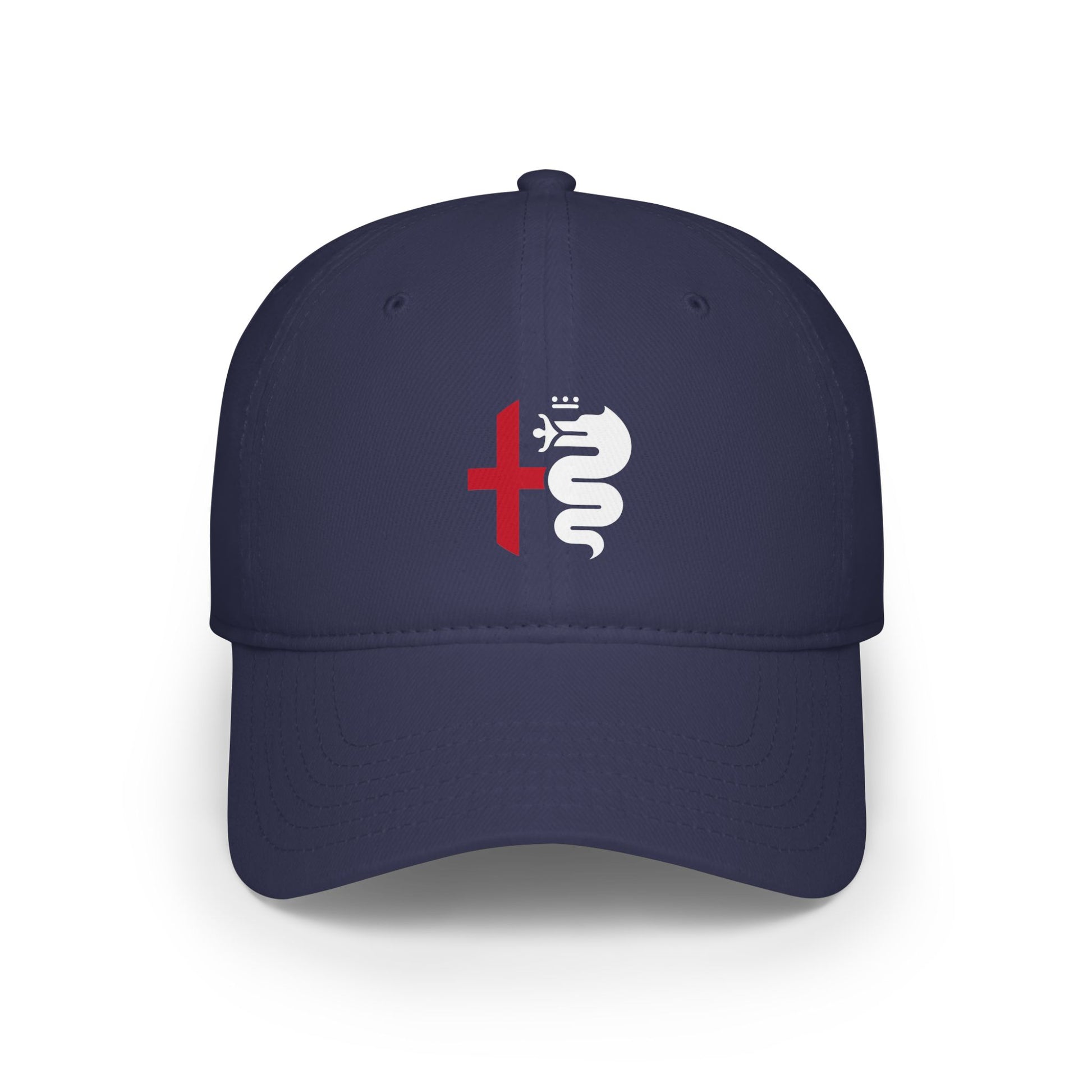 Low-Profile Baseball Cap with Alfa Romeo Biscione Snake & Cross in Multiple Colors - AI Print Spot