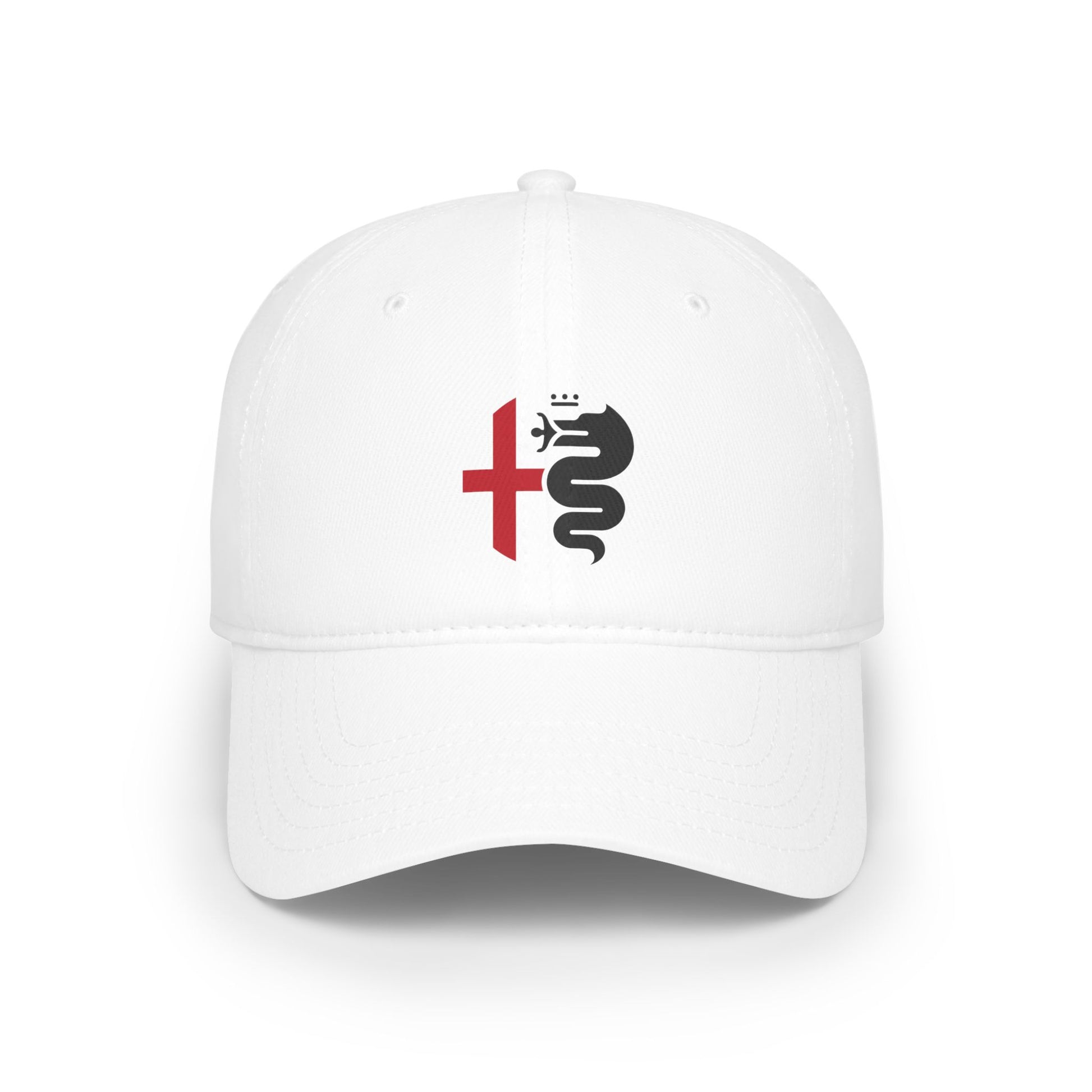 Low-Profile Baseball Cap with Alfa Romeo Biscione Snake & Cross in Multiple Colors - AI Print Spot