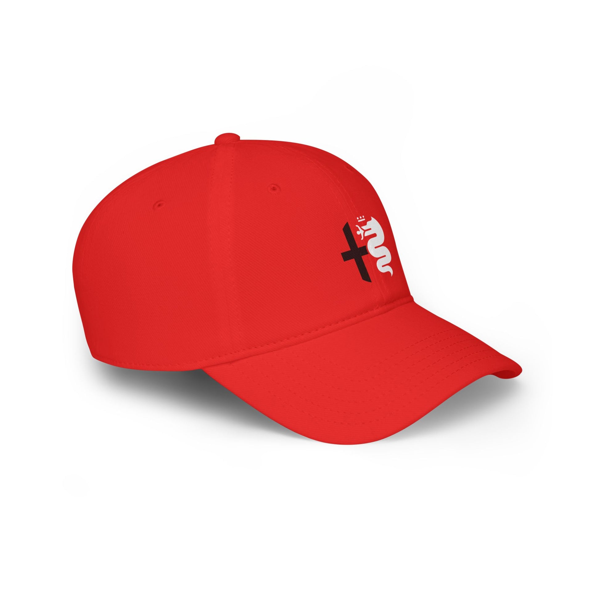 Low-Profile Baseball Cap with Alfa Romeo Biscione Snake & Cross in Multiple Colors - AI Print Spot