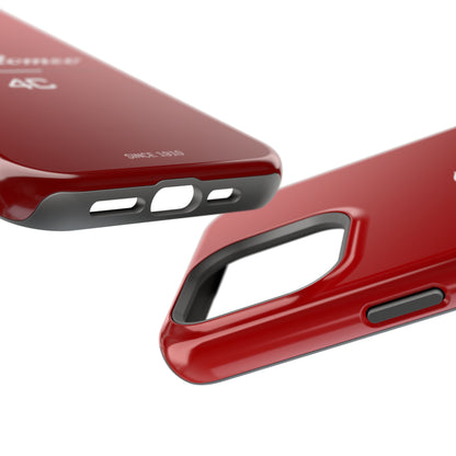 MagSafe® Dual Layer iPhone Case - Alfa Romeo 4C Design in White on Alfa Rosso - AI Print Spot