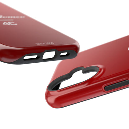 MagSafe® Dual Layer iPhone Case - Alfa Romeo 4C Design in White on Alfa Rosso - AI Print Spot