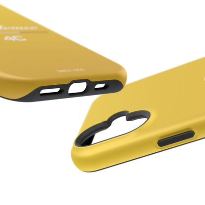 MagSafe® Dual Layer iPhone Case - Alfa Romeo 4C Design in White on Giallo Prototipo - AI Print Spot