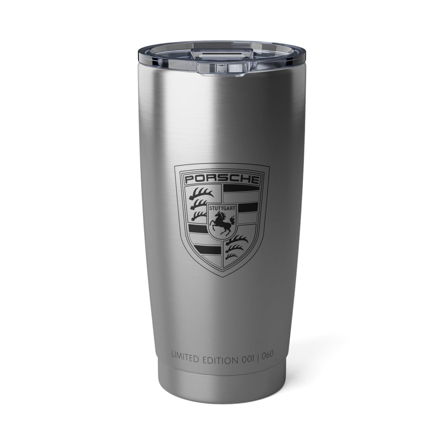 Porsche 20oz Steel Tumbler - 911 60th Anniversary Special Edition - Collector's Item - Individually Numbered - Dual Logo - Car Enthusiast - AI Print Spot