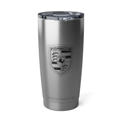 Porsche 20oz Steel Tumbler - 911 60th Anniversary Special Edition - Collector's Item - Individually Numbered - Dual Logo - Car Enthusiast - AI Print Spot