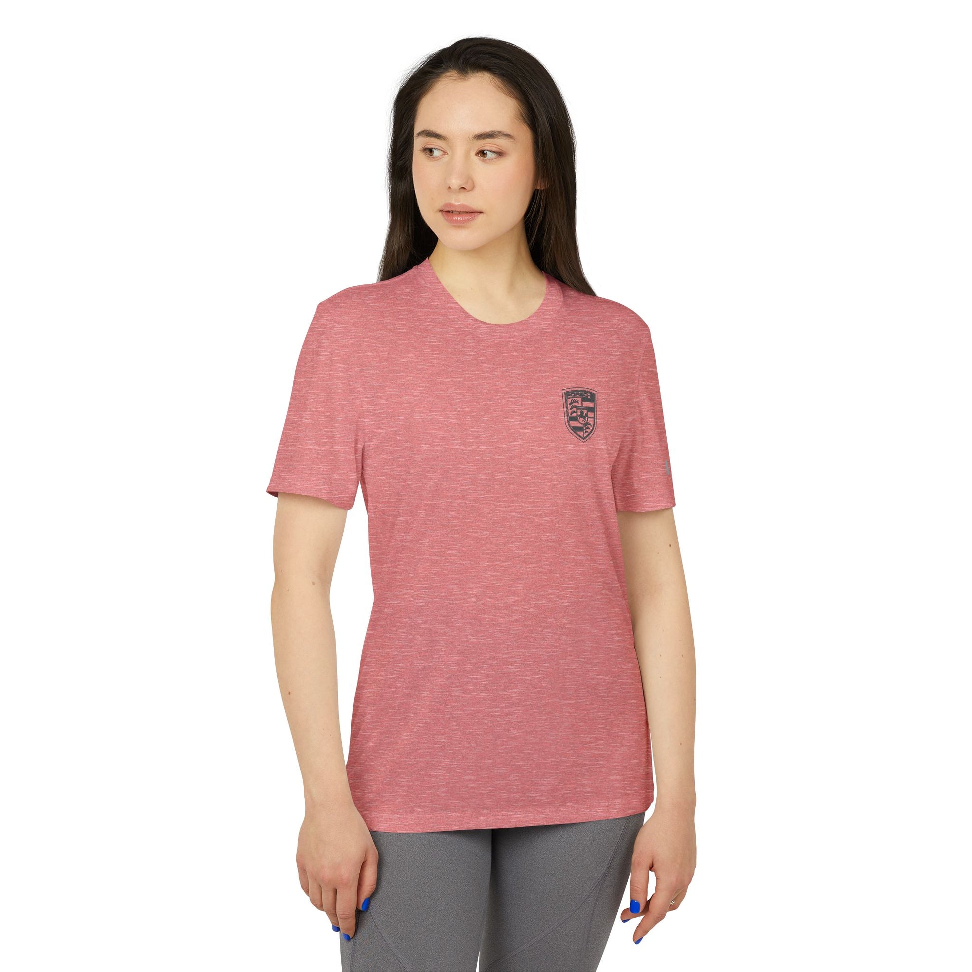 Porsche Crest Athletic Crewneck T-Shirt - adidas 3-Stripes Gear - AI Print Spot
