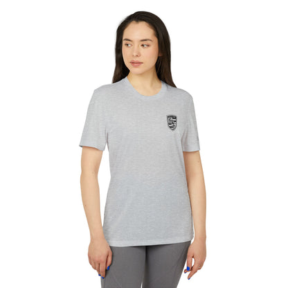 Porsche Crest Athletic Crewneck T-Shirt - adidas 3-Stripes Gear - AI Print Spot