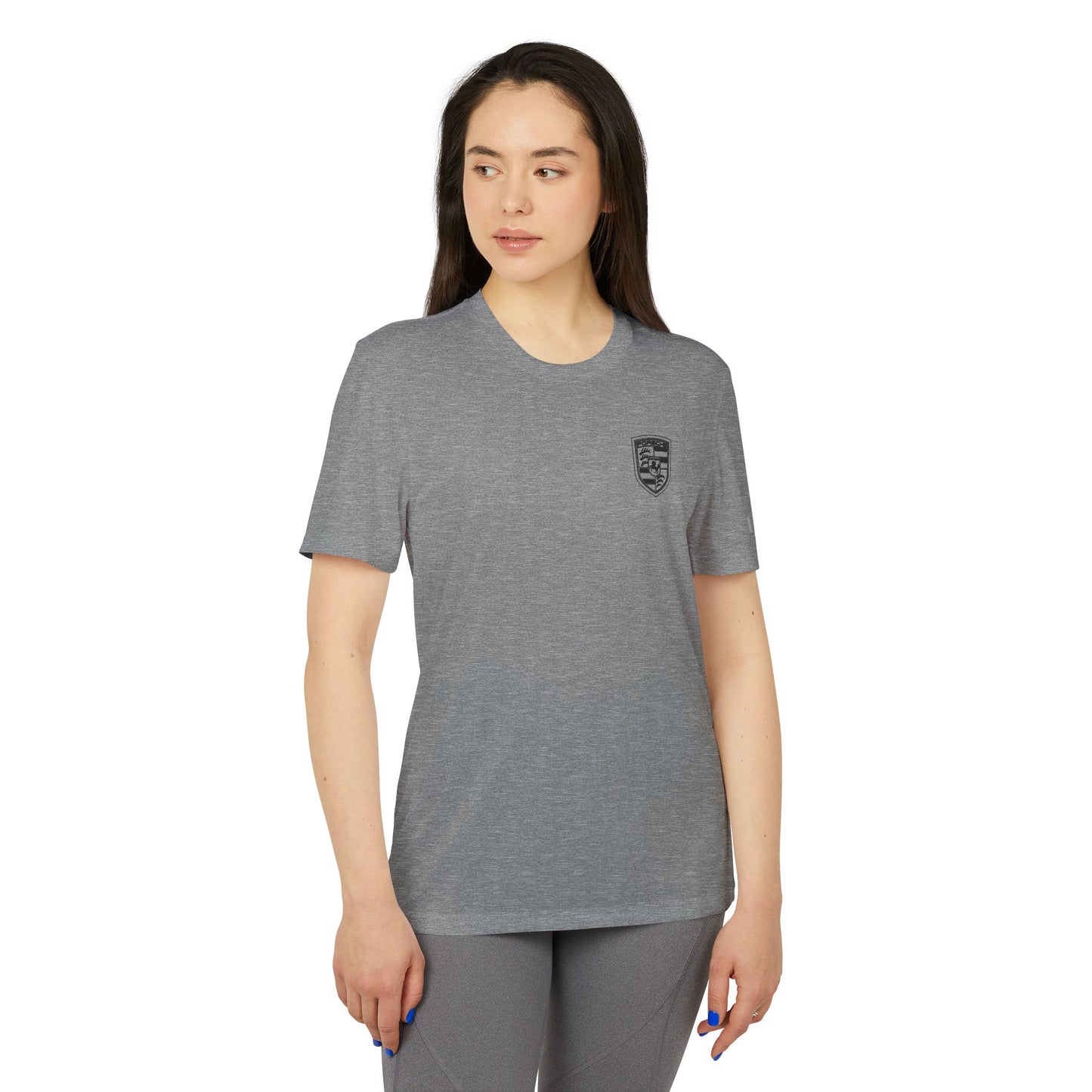 Porsche Crest Athletic Crewneck T-Shirt - adidas 3-Stripes Gear - AI Print Spot