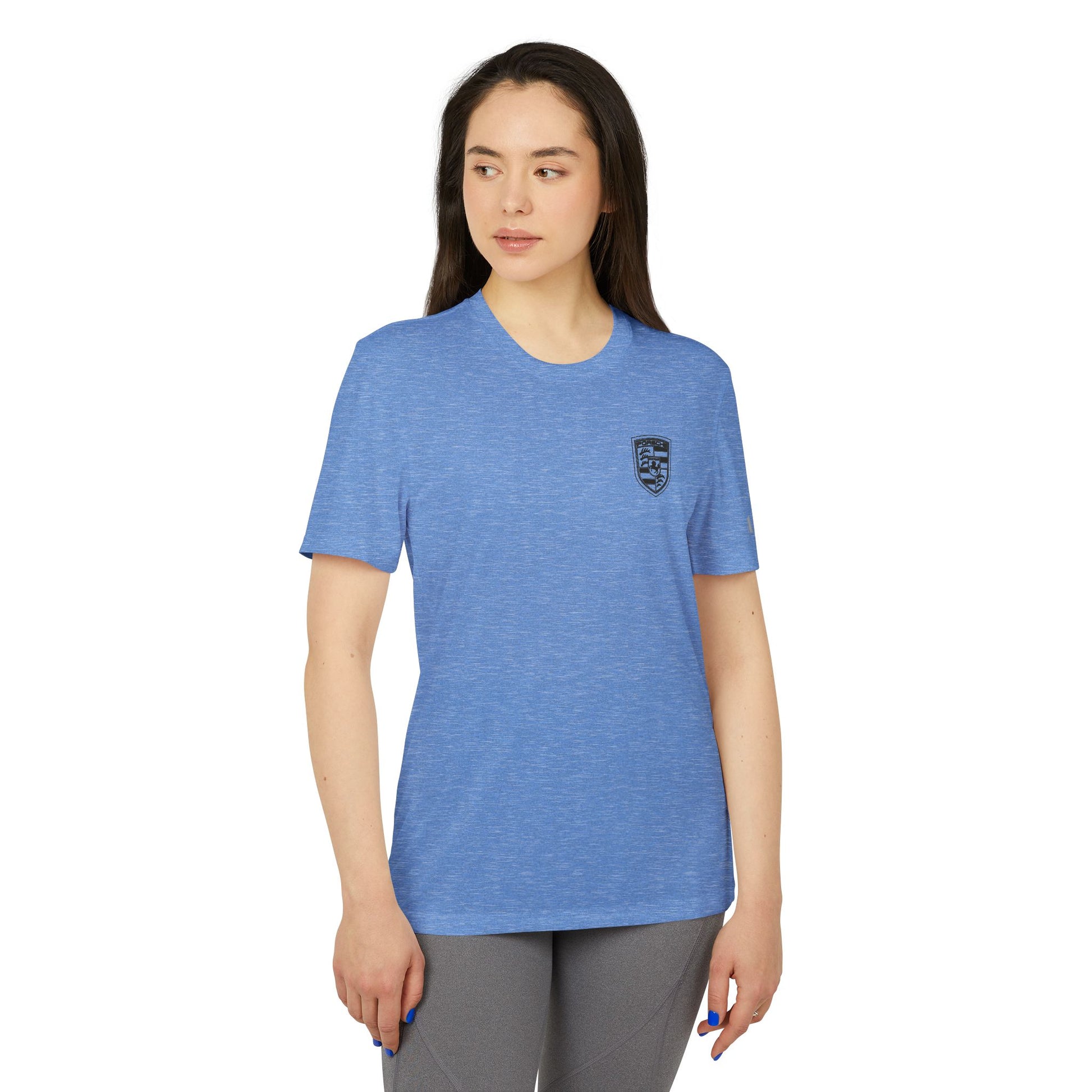 Porsche Crest Athletic Crewneck T-Shirt - adidas 3-Stripes Gear - AI Print Spot