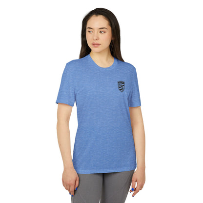 Porsche Crest Athletic Crewneck T-Shirt - adidas 3-Stripes Gear - AI Print Spot