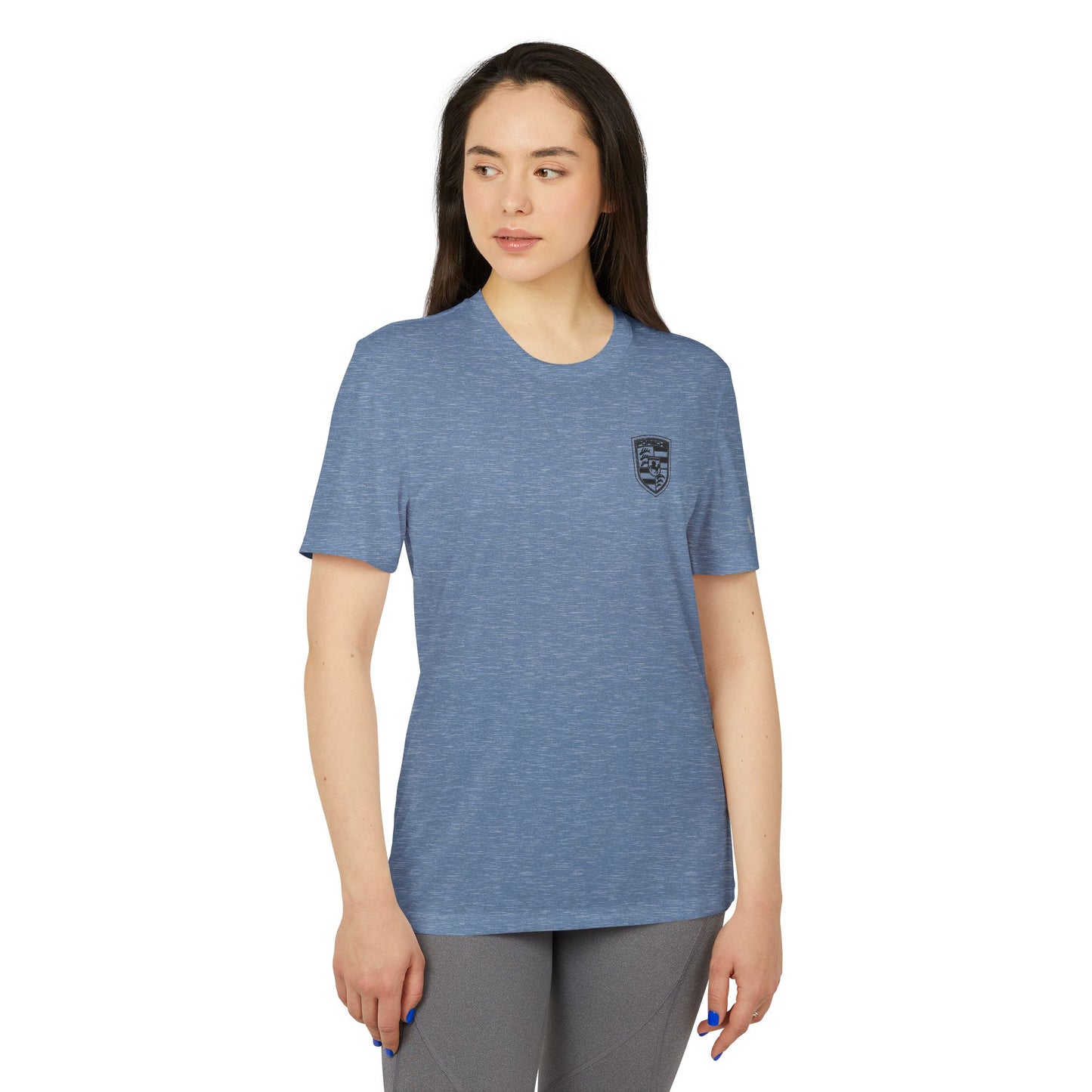 Porsche Crest Athletic Crewneck T-Shirt - adidas 3-Stripes Gear - AI Print Spot