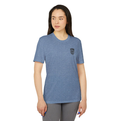 Porsche Crest Athletic Crewneck T-Shirt - adidas 3-Stripes Gear - AI Print Spot