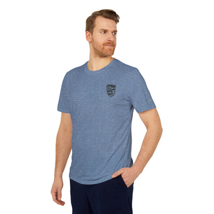 Porsche Crest Athletic Crewneck T-Shirt - adidas 3-Stripes Gear - AI Print Spot