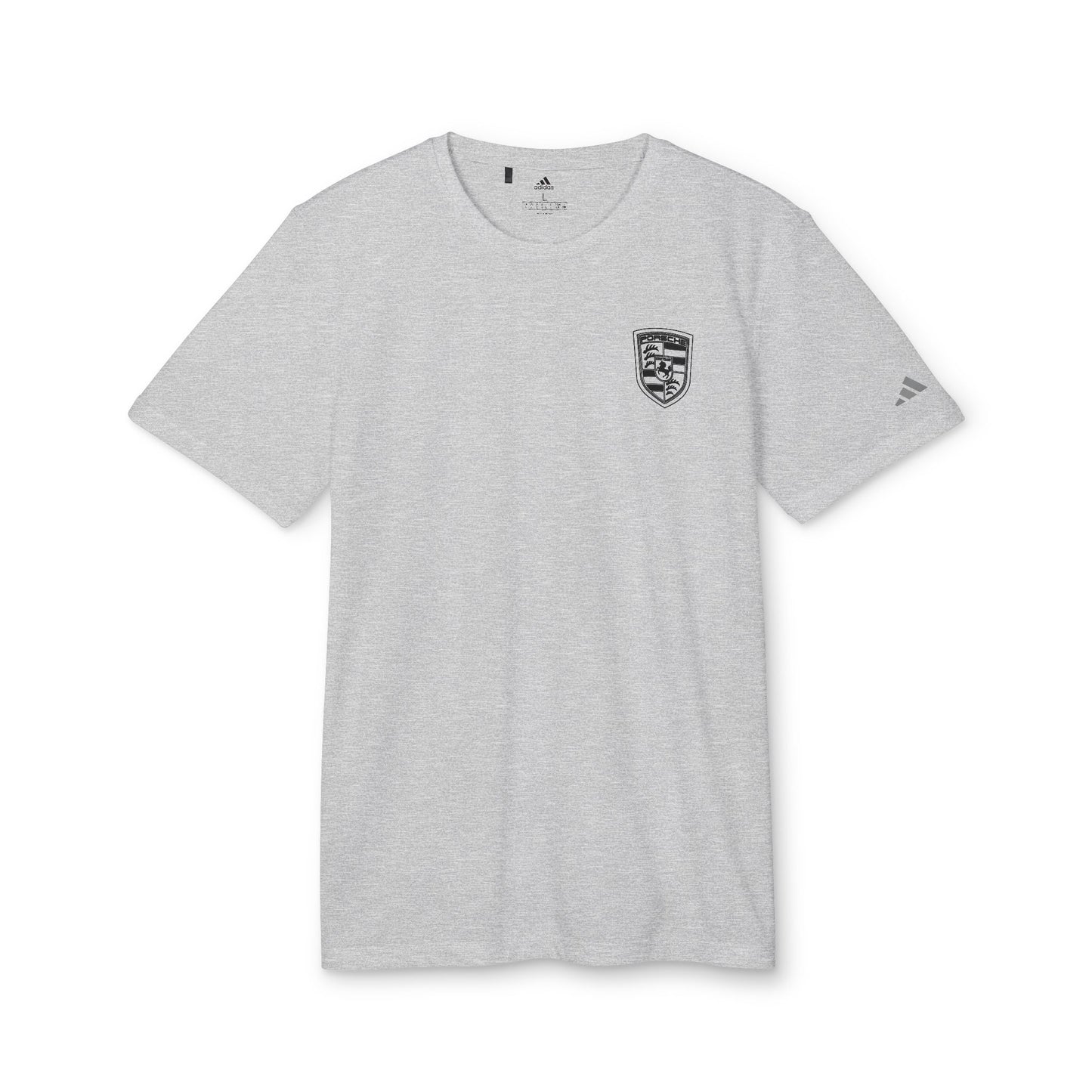 Porsche Crest Athletic Crewneck T-Shirt - adidas 3-Stripes Gear - AI Print Spot