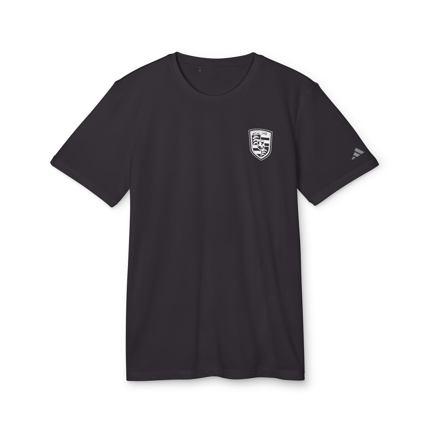 Porsche Crest Athletic Crewneck T-Shirt - adidas 3-Stripes Gear - AI Print Spot
