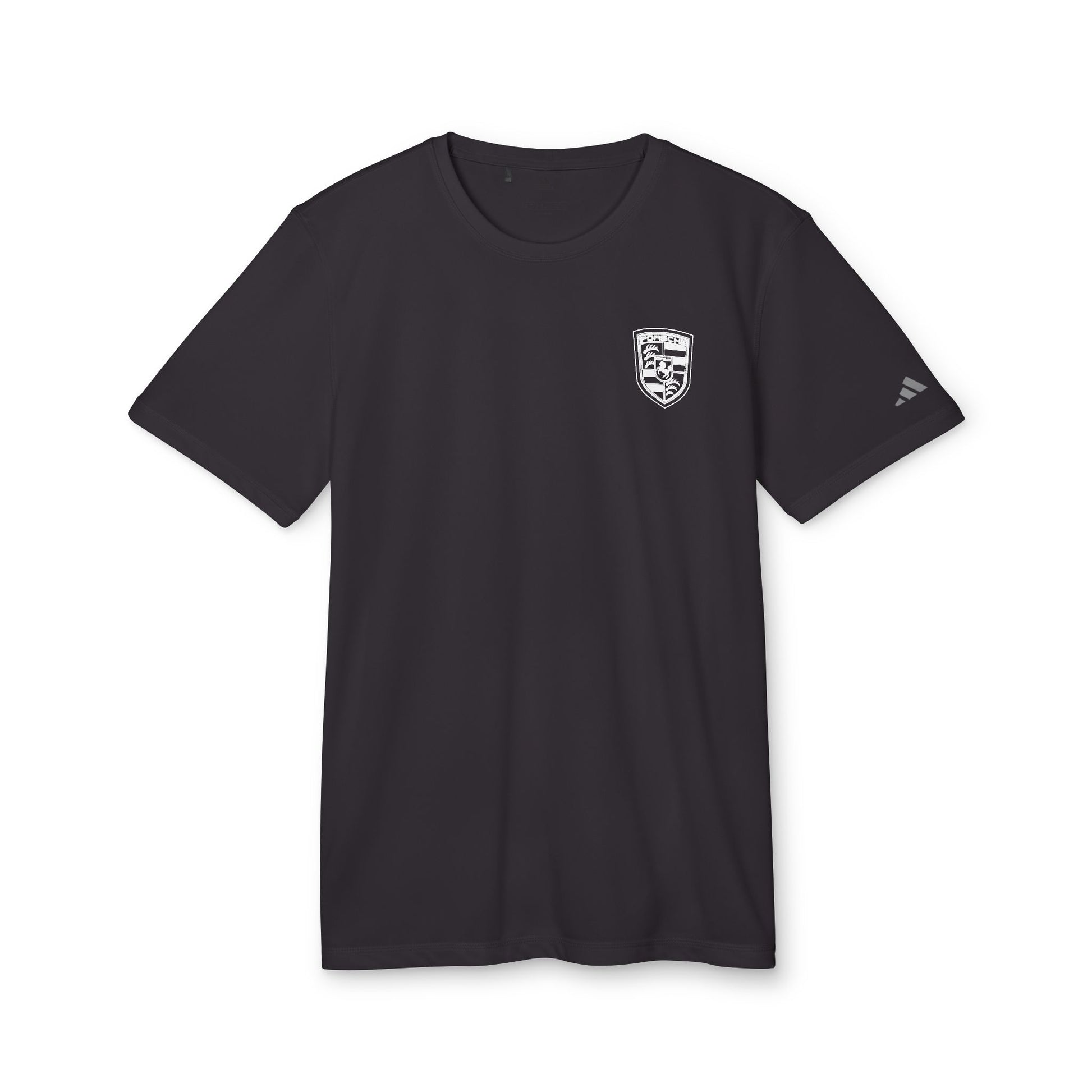 Porsche Crest Athletic Crewneck T-Shirt - adidas 3-Stripes Gear - AI Print Spot