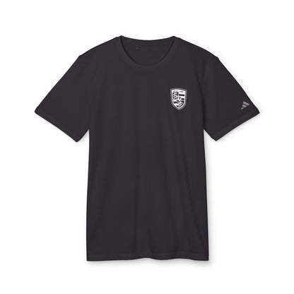 Porsche Crest Athletic Crewneck T-Shirt - adidas 3-Stripes Gear - AI Print Spot