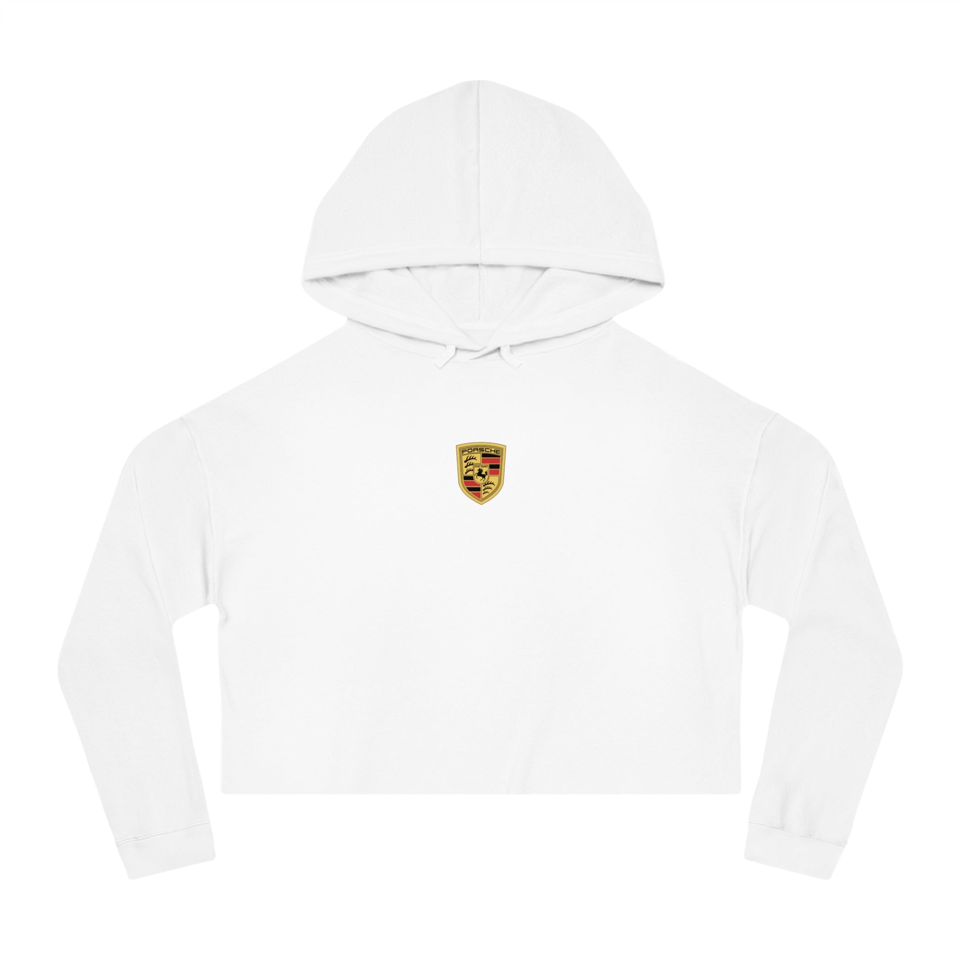Porsche Crest Crop Hoodie for Women in 8 Colors - AI Print Spot